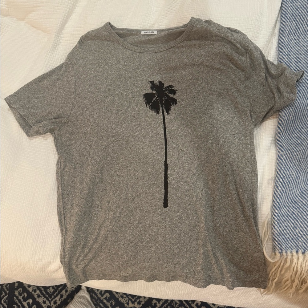 Gray Palm Tree Graphic Tee